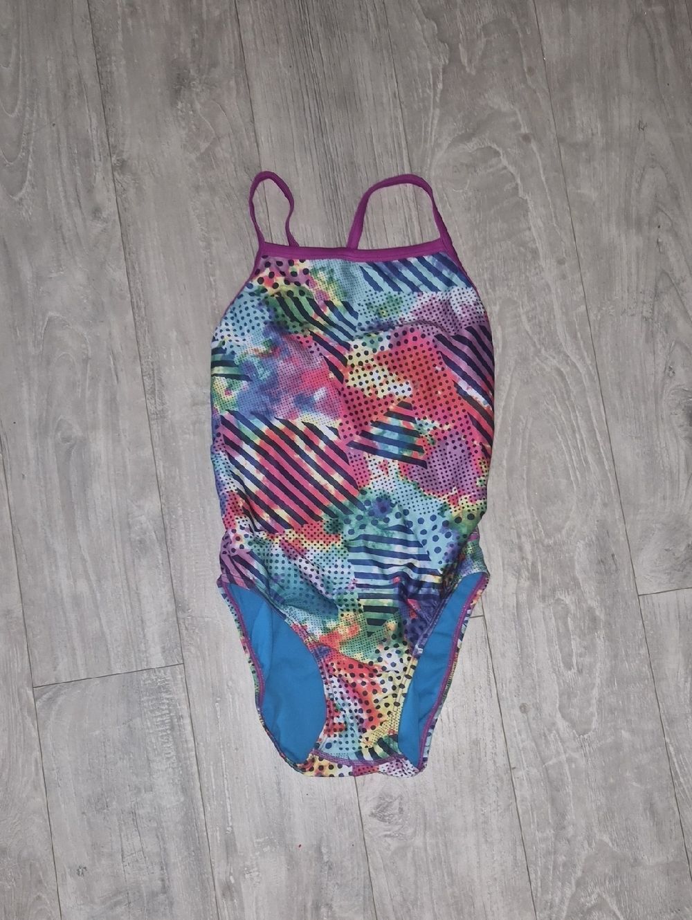 Speedo Women's Pink and Blue Bikini-and-tankini-tops